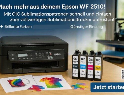 Baue deinen „alten“ Epson WF-2510 Tintenstrahldrucker ganz einfach und so günstig wie noch nie, auf Sublimationsdruck um.