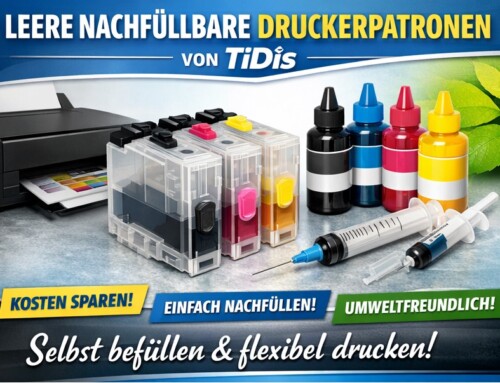 Leere nachfüllbare Druckerpatronen von TiDis ermöglichen kostengünstiges, flexibles und nachhaltiges Drucken