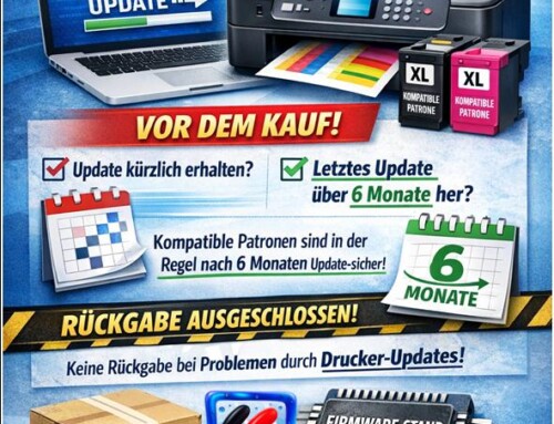 Drucktreiber-Update: Wichtiger Hinweis zur Verwendung kompatibler Druckerpatronen