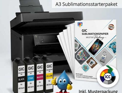 A3 Sublimations Starterpaket – Komplettset für große Drucke inkl. Drucker, Tinte & Zubehör | Start014