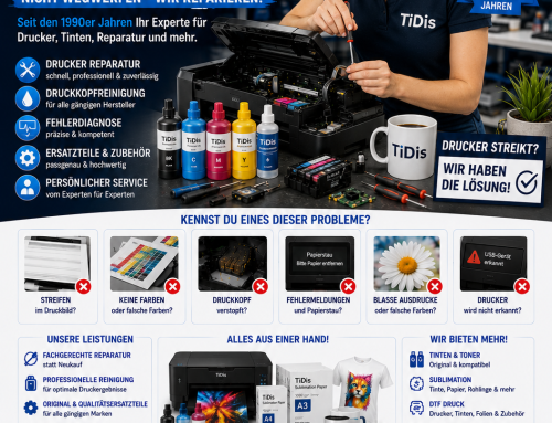 TiDis – Wir lösen Druckerprobleme – Seit den 1990er Jahren Ihr Partner für Druckerreparatur und Druckkopfreinigung