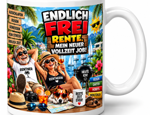 Motivtasse: Endlich Frei – Rente mein neuer Vollzeit Job – Geschenk, Kaffeetasse